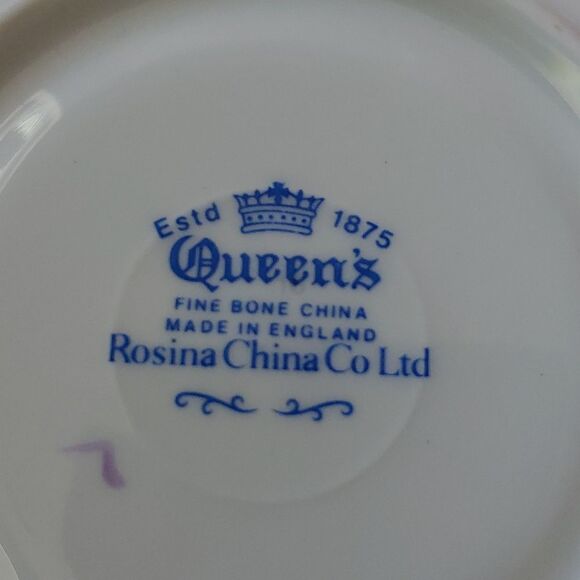 VINTAGE Queens Fine Bone China Made In England Rosina China Co. Ltd. - Picture 10 of 10